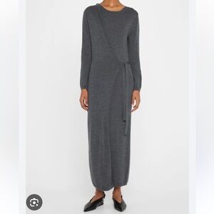 Toteme//merino midi wrap dress set